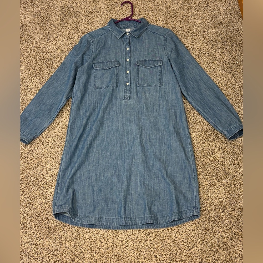 Old Navy denim shirt dress size medium